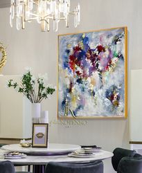 large wall decor abstract painting on canvas by julia kotenko