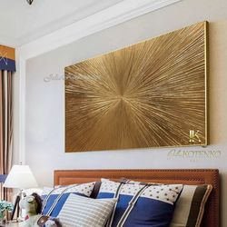 gold painting, large texture painting, gold paintings on canvas