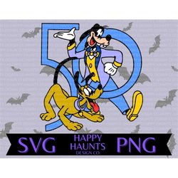 50th Pluto & Goofy SVG, easy cut file for Cricut, Layered by colour