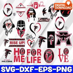 bundle 21 files atlanta falcons football team svg, atlanta falcons svg, nfl teams svg, nfl svg, png, dxf, eps, instant d