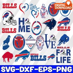 bundle 24 files buffalo bills football team svg, buffalo bills svg, nfl teams svg, nfl svg, png, dxf, eps, instant downl