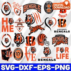 bundle 22 files cincinnati bengals football team svg, cincinnati bengals svg, nfl teams svg, nfl svg, png, dxf, eps, ins