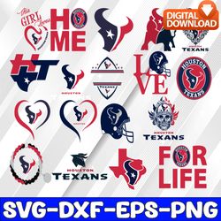 bundle 18 files houston texans football team svg, houston texans svg, nfl teams svg, nfl svg, png, dxf, eps, instant dow