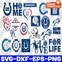 bundle 21 files indianapolis colts football team svg, indianapolis colts svg, nfl teams svg, nfl svg, png, dxf, eps, ins