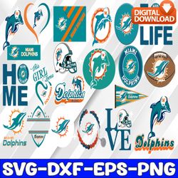 bundle 22 files miami dolphins football team svg, miami dolphins svg, nfl teams svg, nfl svg, png, dxf, eps, instant dow