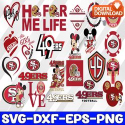 bundle 23 files san francisco 49ers football team svg, san francisco 49ers svg, nfl teams svg, nfl svg, png, dxf, eps, i