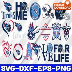 bundle 17 files tennessee titans football team svg, tennessee titans svg, nfl teams svg, nfl svg, png, dxf, eps, instant