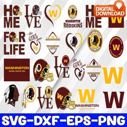 bundle 24 files washington football team svg, washington svg, nfl teams svg, nfl svg, png, dxf, eps, instant download