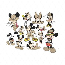 gucci and disney inspired printable bundle svg, brand svg, gucci svg, mickey mouse svg, minnie mouse svg, fashion logo s