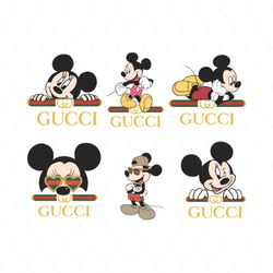 gucci logo bundle svg, brand svg, gucci svg, mikcey mouse svg, minnie mouse svg, gucci logo svg, fashion logo svg, famou