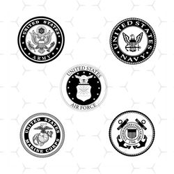 military emblem bundle svg, brand svg, military emblem svg, military emblem logo svg, military svg, united states army s