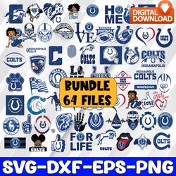 bundle 64 files indianapolis colts football team svg, indianapolis colts svg, nfl teams svg, nfl svg, png, dxf, eps, ins