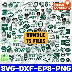 bundle 75 files new york jets football team svg, new york jets svg, nfl teams svg, nfl svg, png, dxf, eps, instant downl