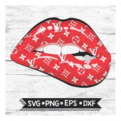 Rolling Lips with Louis Vuitton Pattern Svg, Rolling lips LV pattern svg, Louis  Vuitton Pattern Svg