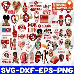 bundle 50 files san francisco 49ers football teams svg, san francisco 49ers svg, nfl teams svg, nfl svg, png, dxf, eps,