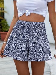 high waist print shorts casual shorts for summer women's clothing