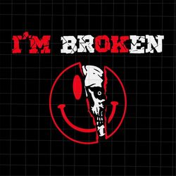 i'm broken svg, confused smile svg, invisible illness i'm ok broken svg, skull halloween svg, halloween - scottturpin