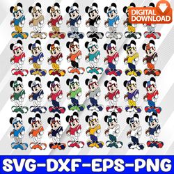 32 files mickey mouse with nfl teams bundle svg, nfl team svg, football svg, png, jpg, eps