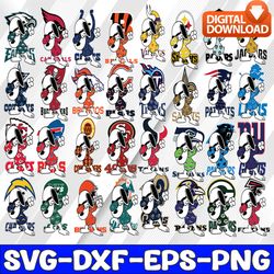 32 files snoopy dabbing with nfl teams bundle svg, nfl team svg, football svg, png, jpg, eps