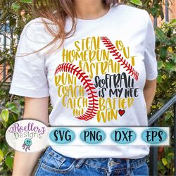 softball svg, softball player svg, softball mom svg, softball life svg, typography, softball quote, softball words, cric