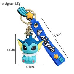 pokemon silicone keychains kawaii eevee pendant keyrings backpack cartoon doll keyholder anime