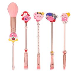 new kirby cartoon cute make-up brush beauty tool 5pcs/set  foundation powder blush eyeshadow kabuki