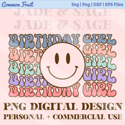 birthday girl png image,trendy design, sublimation designs downloads, png file, birthday girl png for sublimation, retro