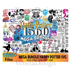1560 harry potter mega bundle svg, harry potter svg, hogwarts svg