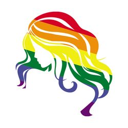 lgbt rainbow girl svg