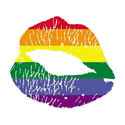 lgbt rainbow kiss svg