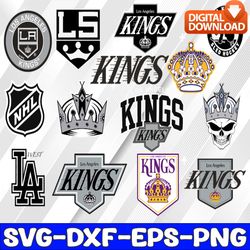 bundle 14 files los angeles kings hockey team svg, los angeles kings svg, nhl svg, nhl svg, png, dxf, eps, instant downl
