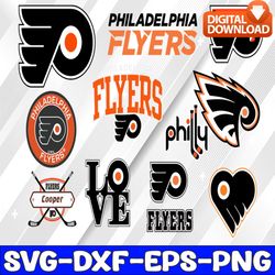 bundle 11 files philadelphia flyers hockey team svg, philadelphia flyers svg, nhl svg, nhl svg, png, dxf, eps, instant d