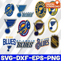 bundle 12 files st louis blues hockey team svg, st louis blues svg, nhl svg, nhl svg, png, dxf, eps, instant download