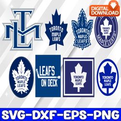 bundle 8 files toronto maple leafs hockey team svg, toronto maple leafs svg, nhl svg, nhl svg, png, dxf, eps, instant do