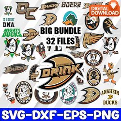 bundle 32 files anaheim ducks hockey team svg, anaheim ducks bundle svg, nhl svg, nhl svg, png, dxf, eps, instant downlo