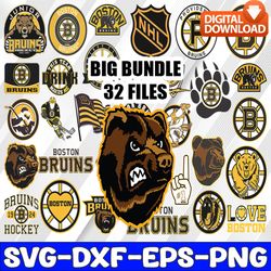 bundle 32 files boston bruins hockey team svg, boston bruins svg, nhl svg, nhl svg, png, dxf, eps, instant download