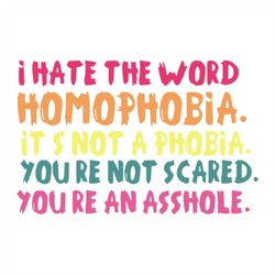 lgbt is not phobia svg, lgbt pride rainbow, lgbt shirt svg, happy pride month cricut, silhouette, svg, png, dxf, eps