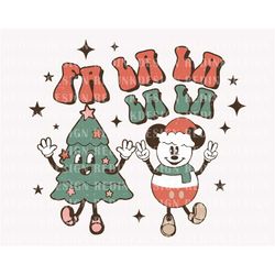 fa la la christmas png, christmas tree png, christmas squad png, family vacation, christmas friends png, retro christmas