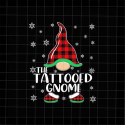 the tattooed gnome svg, gnomies buffalo plaid svg, gnomies xmas svg, gnomies christmas svg, tattooed gnome christmas svg