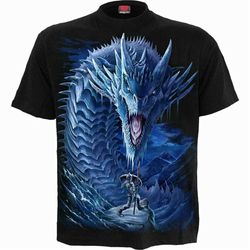 new spiral ice dragon t shirt/dragon/ice/awakens/reaper/bike/tee