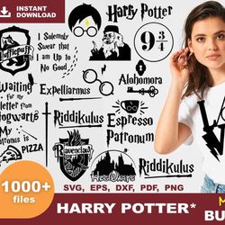 harry potter svg bundle! step into the enchanting world of hogwarts with our exclusive collection. 1000 /