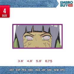 hinata byakugan/ anime embroidery design /anime design / embroidery pattern / design pes dst vp3  format