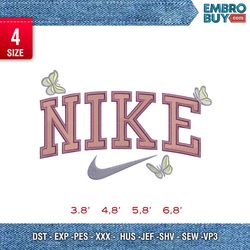 nike 3 butterfly / nike embroidery design / nike design / embroidery pattern / design pes dst vp3  format