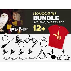 harry potter monogram svg bundle 17 /