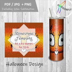 halloween tumbler template custom bling tumbler for ss16/4mm rhinestone tumbler template  - 170