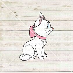 marie from the side the aristocats 006 svg dxf eps pdf png, cricut, cutting file, vector, clipart