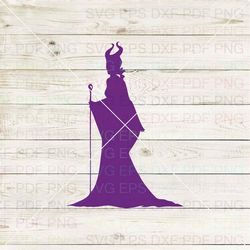 maleficent silhouette 023 svg dxf eps pdf png, cricut, cutting file, vector, clipart