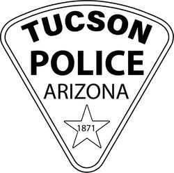 tucson arizona police patch vector file black white vector outline or line art file