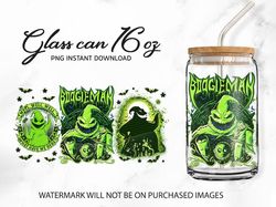 horror character tumbler wrap, 16oz can glass wrap, cartoon can glass, spooky vibes can glass, halloween png, sublimatio