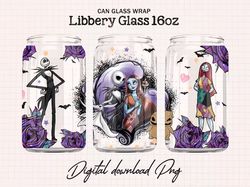 scary movie nightmare tumbler wrap,16oz can glass, jack and sally full tumbler wrap, sublimation design,boo bash, jack s